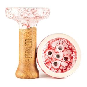Чаша керамика ОБЛАКО STD Black Glaze Red White (Красно-Белый Мрамор)
