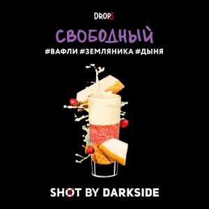 Табак для кальяна DarkSide Shot (Дарксайд Шот) - Свободный (Вафли, Земляника, Дыня) 30гр.