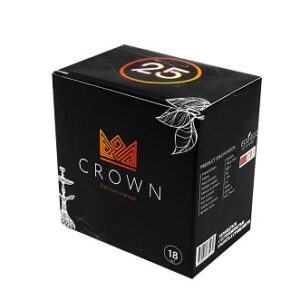 Уголь для кальяна CROWN (Краун) 18куб 25мм кокосовый