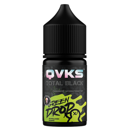 Ароматизатор QVKS Total Black - Огурец Киви Бузина 13мл