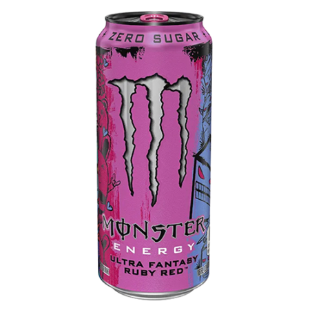Энергетический напиток Monster Energy - Ultra Fantasy Ruby Red (Zero Sugar) 500 мл (М) (Свежий розовый грейпфрут)