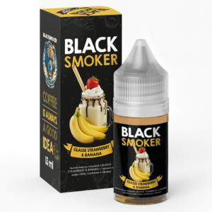 Ароматизатор BLACK SMOKER - GLASSE STRAWBERRY & BANANA 13мл