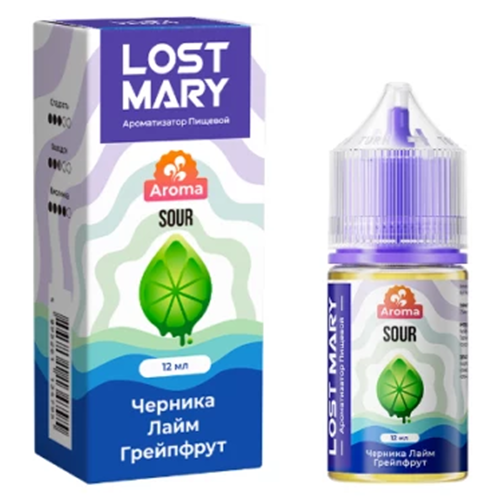 Ароматизатор Lost Mary Sour - Черника Лайм Грейпфрут (Blueberry Lime Grapefruit) 12мл